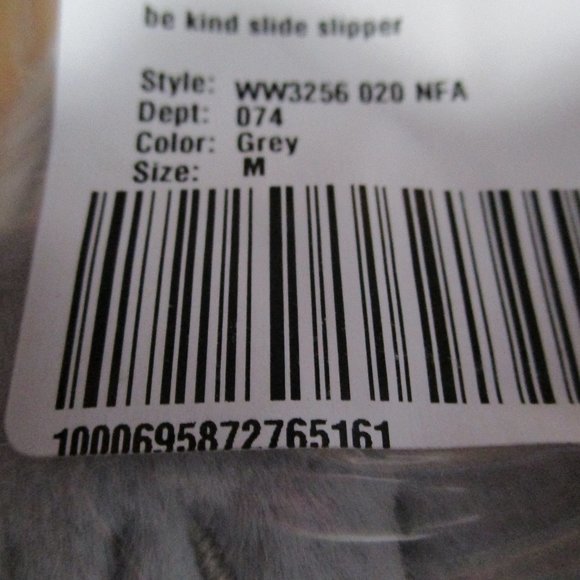 New Rae Dunn BE KIND Womens Gray Slide Slippers - Picture 9 of 16